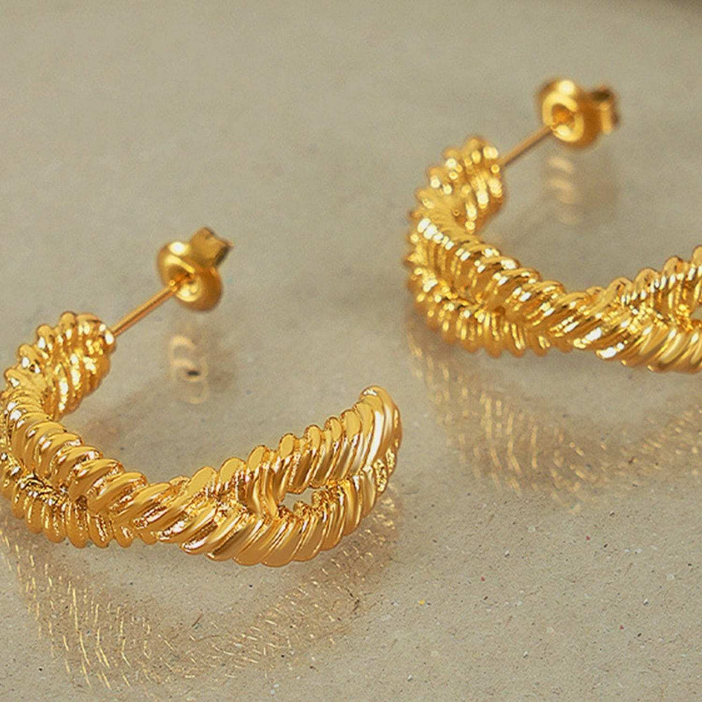 Titanium Steel Geometric Stud Earrings - Trendsi - Flyclothing LLC