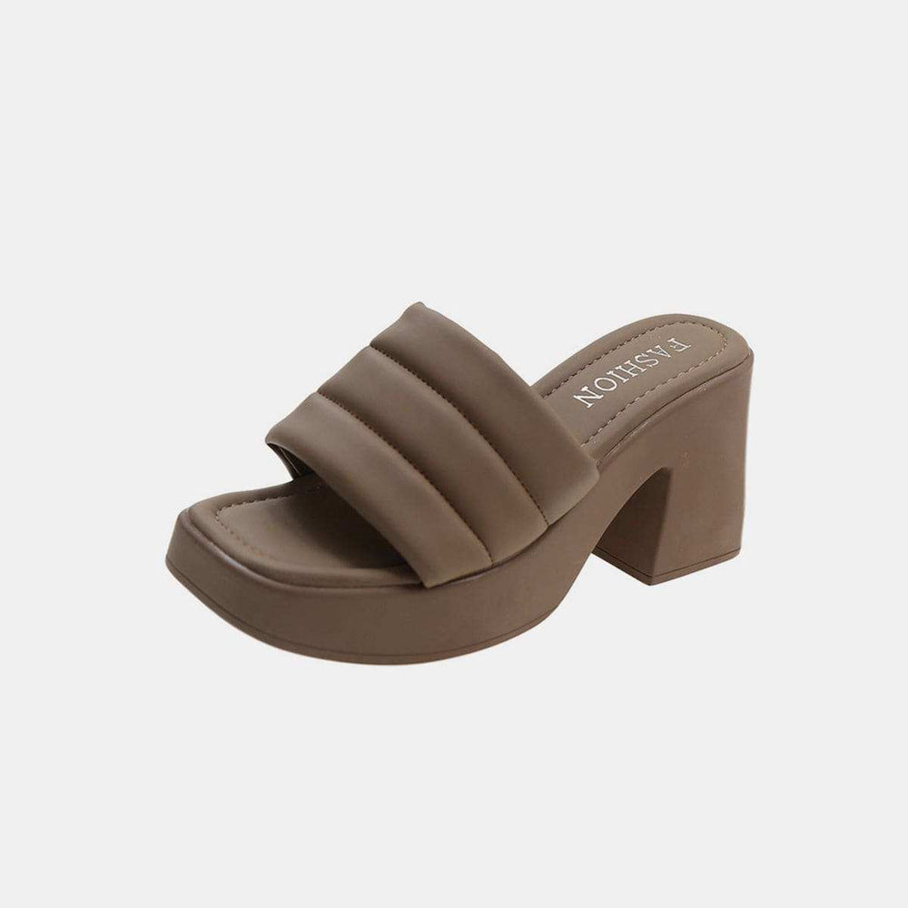 Open Toe Block Heel Sandals - Trendsi - Flyclothing LLC