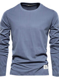 Men's Round Neck Long Sleeve T-Shirt - Trendsi - Flyclothing LLC