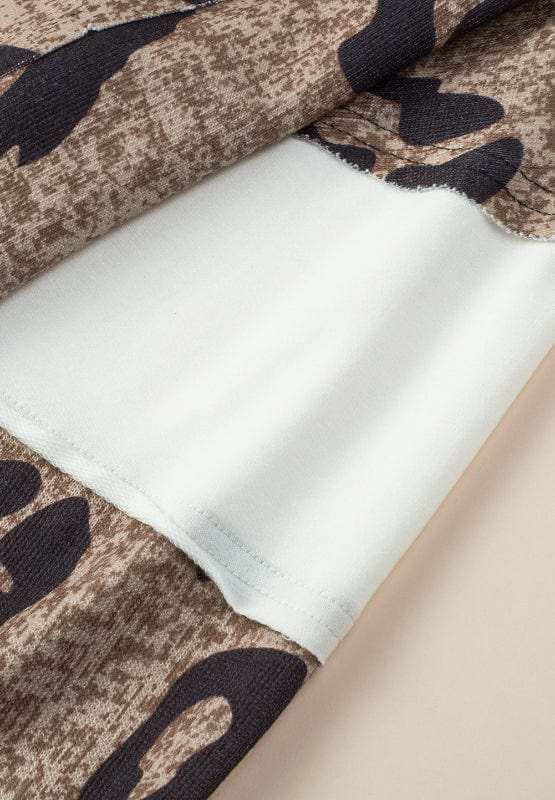 Leopard V-Neck Long Sleeve Blouse - Trendsi - Flyclothing LLC