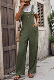 Textured Pocketed Wide Strap Overalls - Trendsi - Flyclothing LLC