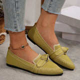 knitted Slip-On Flats with Bow - Trendsi - Flyclothing LLC