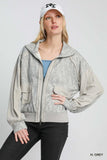 Umgee Two-Way Jacquard Zip-Up Jacket - Trendsi - Flyclothing LLC