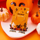 Halloween Bat Charm Hoop Earrings - Trendsi - Flyclothing LLC