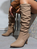 Point Toe Stiletto Boots - Trendsi - Flyclothing LLC
