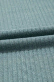 Oversized Ribbed Knit V Neck Dolman Short Sleeve Top - Trendsi - Flyclothing LLC