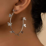 Butterfly Vine Hoop Earrings - Trendsi - Flyclothing LLC