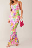 Backless Printed Maxi Cami Dress - Trendsi - Flyclothing LLC