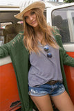 Openwork Side Slit Open Front Long Sleeve Cardigan - Trendsi - Flyclothing LLC