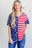 And The Why American Flag Short Sleeve Top - Trendsi - Flyclothing LLC