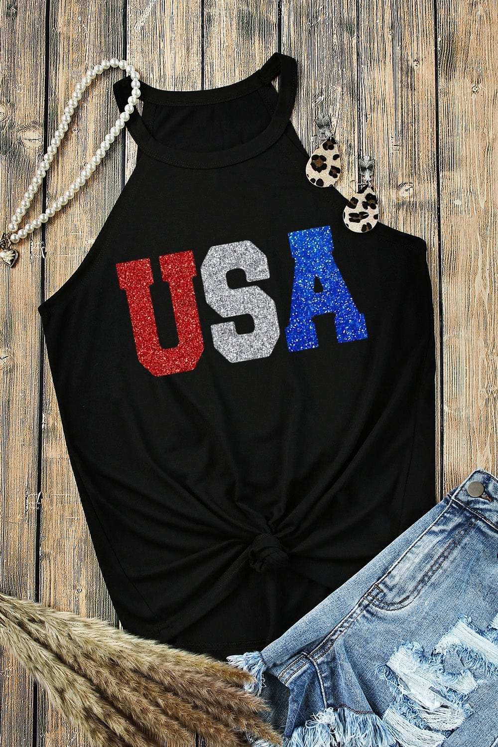 USA Grecian Neck Cami - Trendsi - Flyclothing LLC