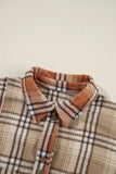 Plaid Snap Down Dropped Shoulder Shacket - Trendsi - Flyclothing LLC