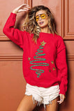 BiBi Sequin Star Tinsel Christmas Sweater - Trendsi - Flyclothing LLC