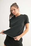 MONO B Round Neck Short Sleeve T-Shirt - Trendsi - Flyclothing LLC