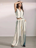 Stripe Vest and Pants Two-Piece Set - Trendsi - Flyclothing LLC