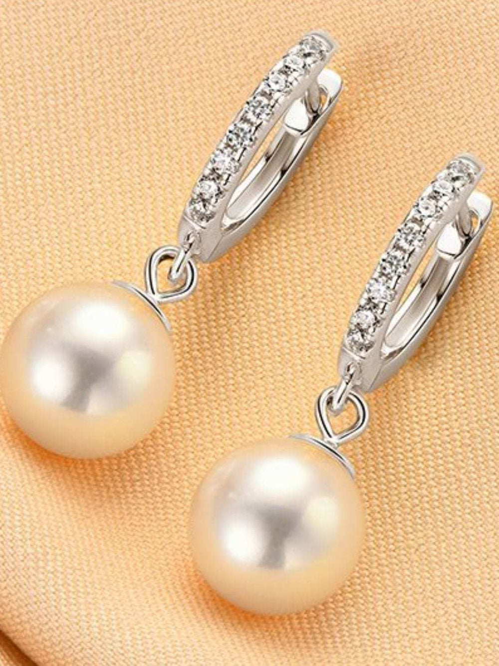 925 Sterling Silver Freshwater Pearl Earrings - Trendsi - Flyclothing LLC