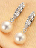 925 Sterling Silver Freshwater Pearl Earrings - Trendsi - Flyclothing LLC