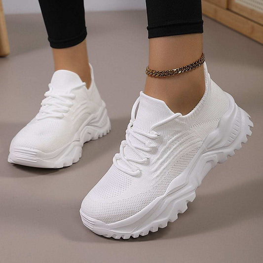 Round Toe Platform Athletic - Trendsi - Flyclothing LLC