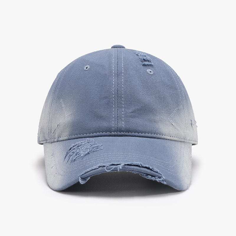 Distressed Adjustable Cotton Hat - Trendsi - Flyclothing LLC