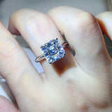 5 Carat Moissanite 925 Sterling Silver Ring - Trendsi - Flyclothing LLC