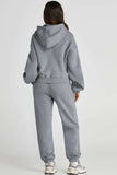 Dropped Shoulder Hooded Top and Pants Active Set - Trendsi - Flyclothing LLC