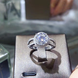2 Carat 925 Sterling Silver Moissanite Ring - Trendsi - Flyclothing LLC