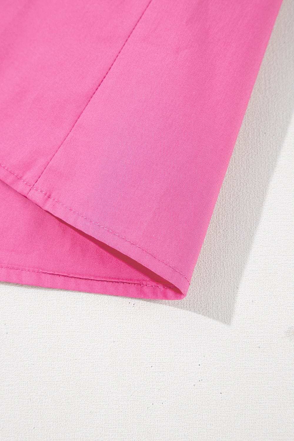 Shirred Tie Neck Ruffled Cap Sleeve Blouse - Trendsi - Flyclothing LLC