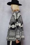POL Open Front Geometric Print Cardigan with Fringe Detail - Trendsi - Flyclothing LLC