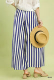 Umgee Vertical Stripe Wide Leg Pants - Trendsi - Flyclothing LLC