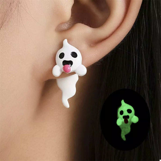 Halloween Ghost and Pumpkin Dangle Earrings - Trendsi - Flyclothing LLC
