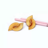 18K Gold-Plated Copper Geometric Spiral Earrings - Trendsi - Flyclothing LLC