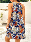 Printed Grecian Neck Mini Dress - Trendsi - Flyclothing LLC