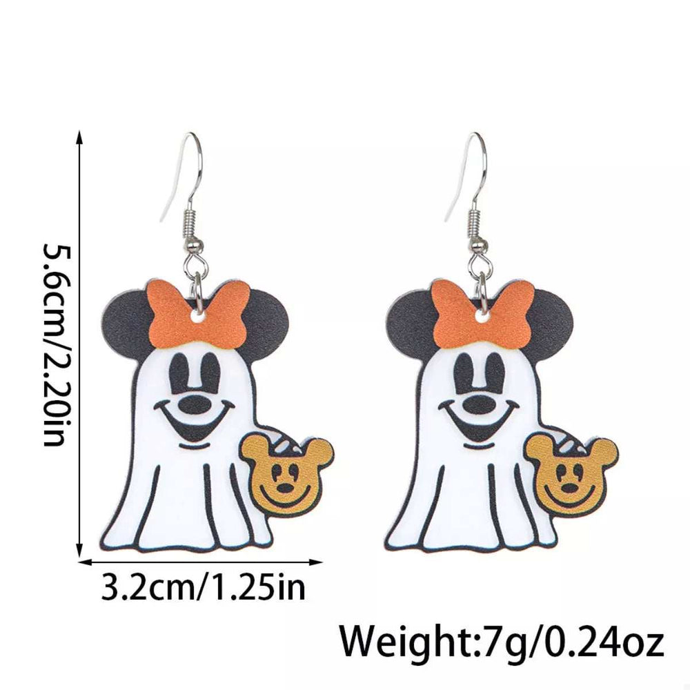 Halloween Mickey Ghost Dangle Earrings - Trendsi - Flyclothing LLC