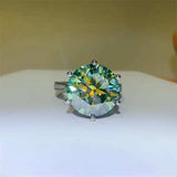10 Carat Moissanite 925 Sterling Silver Ring - Trendsi - Flyclothing LLC