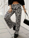 Full Size Animal Print Elastic Waist Pants - Trendsi - Flyclothing LLC