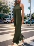 Tied Grecian Wide Leg Jumpsuit - Trendsi - Flyclothing LLC