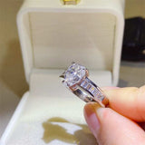 3 Carat Moissanite 925 Sterling Silver Ring - Trendsi - Flyclothing LLC