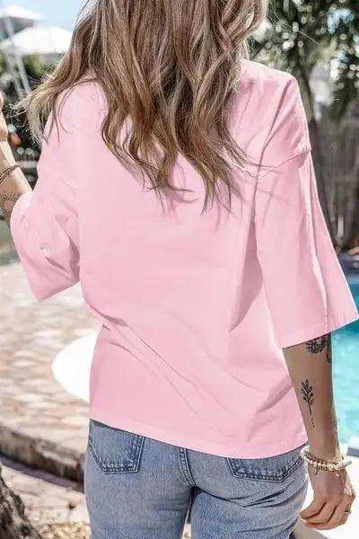 Color Block Star Patched Oversized T-Shirt - Trendsi - Flyclothing LLC