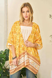 Davi & Dani Floral Printed Short Sleeve Loose Fit Kimono Cover Up - Trendsi - Flyclothing LLC