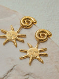 18K Gold-Plated Sun Drop Earrings - Trendsi - Flyclothing LLC