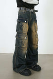 Men's Washed Wide Leg Jeans - Trendsi - Flyclothing LLC