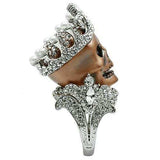 3W010 - Special Color White Metal Ring with Synthetic Pearl in White - Alamode - Flyclothing LLC