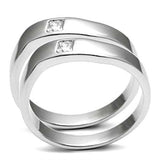 3W039 - Rhodium Brass Ring with AAA Grade CZ in Clear - Alamode - Flyclothing LLC