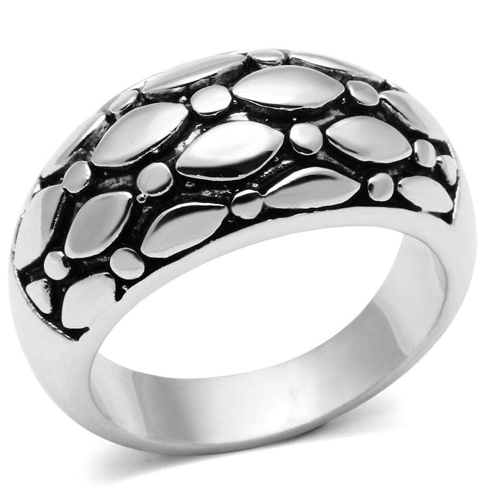3W042 - Rhodium Brass Ring with No Stone - Alamode - Flyclothing LLC