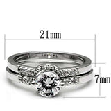 3W044 - Rhodium Brass Ring with AAA Grade CZ in Clear - Alamode - Flyclothing LLC