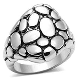 3W047 - Rhodium Brass Ring with No Stone - Alamode - Flyclothing LLC