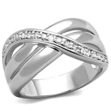 3W1071 - Rhodium Brass Ring with AAA Grade CZ in Clear - Alamode - Flyclothing LLC