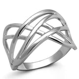 3W1075 - Rhodium Brass Ring with No Stone - Alamode - Flyclothing LLC