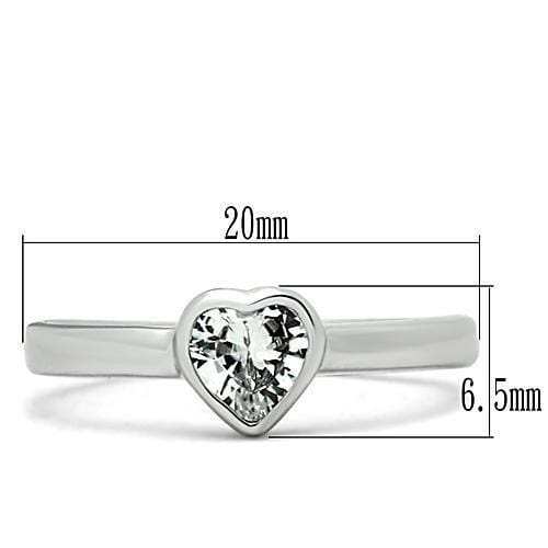 3W107 - Rhodium Brass Ring with AAA Grade CZ in Clear - Alamode - Flyclothing LLC