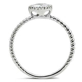3W108 - Rhodium Brass Ring with AAA Grade CZ in Clear - Alamode - Flyclothing LLC